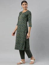 Women Peach Rayon Blend Printed Straight Kurta Pant Set-VKSKD1043E